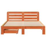 Bed Frame without Mattress Wax Brown 120x200 cm Solid Wood Pine 3309844