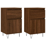 Sideboards 2 pcs Brown Oak 40x35x70 cm Engineered Wood 831163