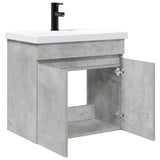 Bathroom Vanity Unit with Tap Concrete Grey 61 x 40 x 74.5 cm 889540