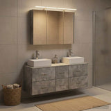 Bathroom Furniture Set 4 pcs Concrete Grey 3406818