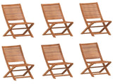 Folding Garden Chairs 6 pcs 51x66x95 cm Solid Wood Acacia 3214472