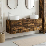 Bathroom Furniture Set 3 pcs Smoked Oak 49.5 x 44.5 x 66 cm 3405919