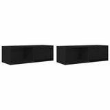 TV Cabinets 2 pcs Black Oak 80x31x25.5 cm Engineered Wood 861457