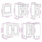 11 Piece Kitchen Cabinet Set Kalmar White Engineered Wood 3314881