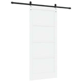 Sliding Door ORKDAL 93 x 211 cm Engineered Wood White and Black 3450274