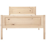 Bed Frame Natural wood Solid pinewood, plywood Single Bed Frame 322096