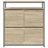 Shoe Cabinet with 4 Flip-Drawers Sonoma Oak 100x34x112 cm 3214414