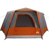 Cabin Tent 7-Person Grey and Orange 400 x 350 x 212 cm 42004028