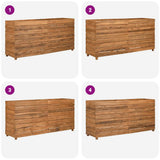 Raised Bed 150x40x72 cm Recycled Teak Wood and Steel 47429