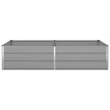 Planter Light Grey 195 x 100 x 45 cm Galvanised Steel 42018167