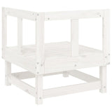 Garden Corner Sofas 2 pcs White Solid Wood Pine 825395