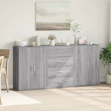 Sideboards 3 pcs Grey Sonoma 60x31x84 cm Engineered Wood 3276579