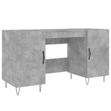 Desk Concrete Grey 140x50x75 cm Engineered Wood 829544