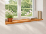 Window Sills 2 pcs Light Brown 90 x 25 x 2 cm Solid Beech Wood 42048185