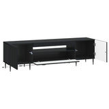 LED TV Cabinet Black Engineered Wood 896466