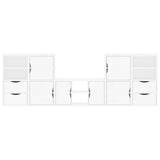 5 Piece TV Units with Storage ODDA White Solid Wood Pine 3365375
