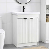 Bathroom Furniture Set White 56 x 37.5 x 81 cm Engineered Wood 3404144