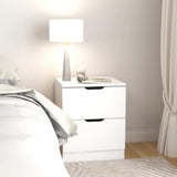 Bedside Cabinets 2 pcs White 40x40x50 cm Engineered Wood 326724