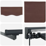 Manual Awning Frame with LEDs Brown and Anthracite 3 x 2 m 3420749