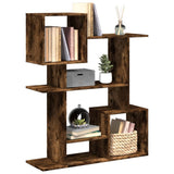 Room Divider Bookcase Smoked Oak 92x29x112 cm Engineered Wood 858124