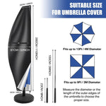 ZNTS 280cm Garden Parasol Cover Patio Umbrella Heavy Duty Waterproof Furniture Protector 59772738