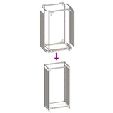 Firewood Rack White 44x28x90 cm Cold-rolled steel 864208