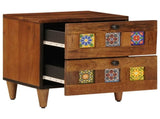Bedside Cabinet Brown 40 x 33 x 46 cm Solid Mango Wood 4018222