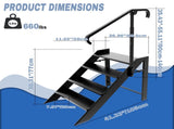 Folding 4 Step Ladder, Step Stool Foldable, RV Steps with Non Slip Feets, Max Load Capacity 660lbs 79019746