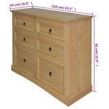 Sideboard Mexican Pine Corona Range 110x43x81 cm 243731