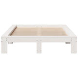 Bed Frame without Mattress White 120x200 cm Solid Wood Pine 3308742
