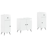 2 Piece Bathroom Cabinet Set BREDA High Gloss White 3418048