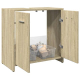 Bathroom Sink Cabinet Sonoma Oak 60x33x60 cm Engineered Wood 849604
