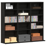 CD Cabinet Black Oak 100x23x89.5 cm Engineered Wood 862481