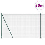 Welded Wire Fence with Concrete Base 50 x 1.4 m 3352480