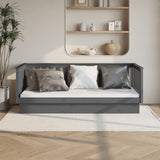 Day Bed without Mattress Grey 100x200 cm Solid Wood Pine 821571