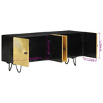 TV Cabinet 110x30x45 cm Solid Wood Mango 351625