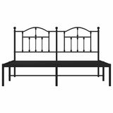 Metal Bed Frame without Mattress with Headboard Black 180x200cm 353443