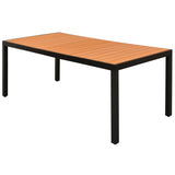 Dining Set Black and Brown WPC, aluminium, PVC rattan, steel 3060128