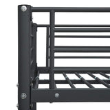 Bunk Bed Black Powder-coated metal 90x200cm mattress size Durable 287910