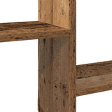Wall Cube Shelf 5 Compartments Old Wood Engineered Wood 860002
