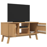 TV Cabinet OLDEN Brown 114x43x57 cm Solid Wood Pine 358600