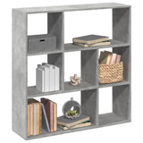 Room Divider Bookcase Concrete Grey 102x29x103.5 cm Engineered Wood 858051