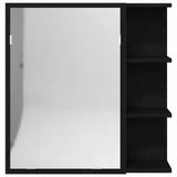 Bathroom Mirror Cabinet with Door Black Oak 62.5 x 20.5 x 64 cm 862523