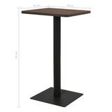 Bistro Table Dark Ash 70x70x107 cm 321927