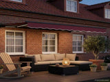 Manual Awning Frame with LEDs Burgundy and Anthracite 3 x 2 m 3420748