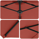 Umbrella Terracotta 372 x 198 x 243 cm Polyester and Aluminium 42003382