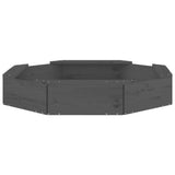 Sandbox with Seats Grey Octagon Solid Wood Pine 825011