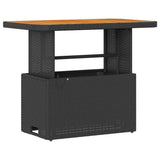 Garden Dining Set Black Poly Rattan 42007916