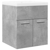 ZNTS 2 Piece Bathroom Furniture Set Concrete Grey Engineered Wood 3324857