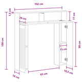 Fireplace Surround Black 102 x 18 x 100.5 cm Engineered Wood 8006607